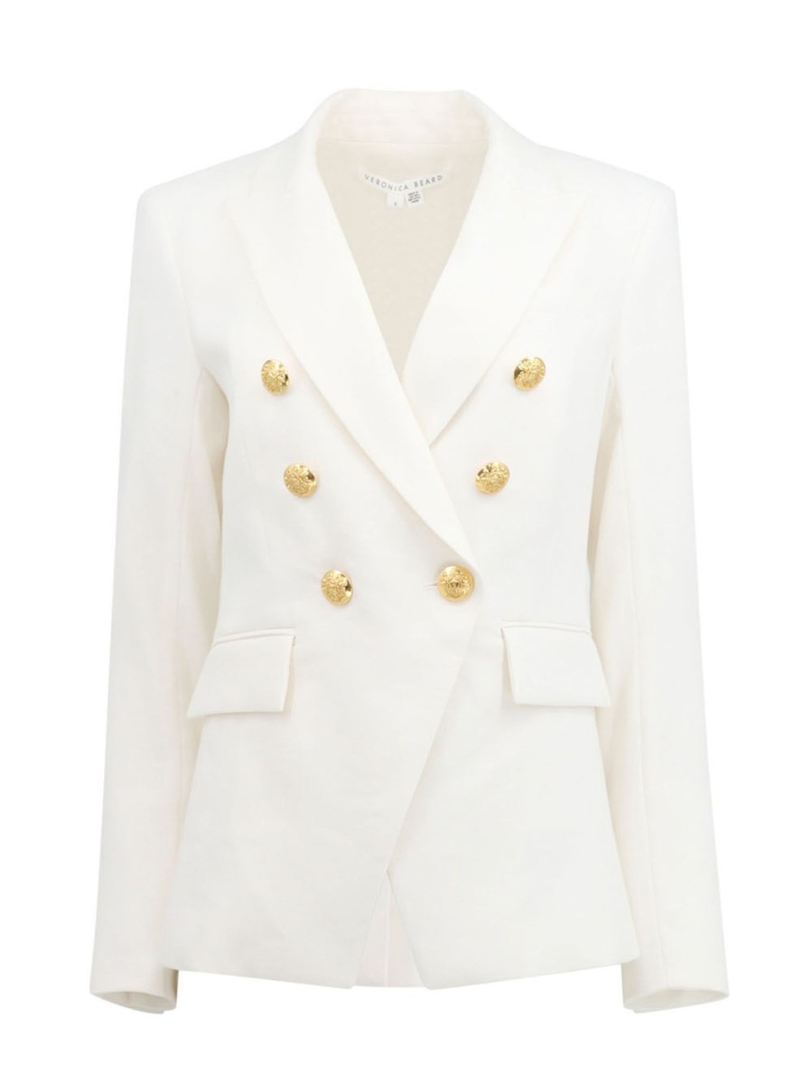 Clothing Veronica Beard | Miller Dickey Jacket White