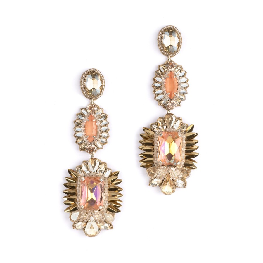 Jewelry Deepa Gurnani | Klara Earring Peach