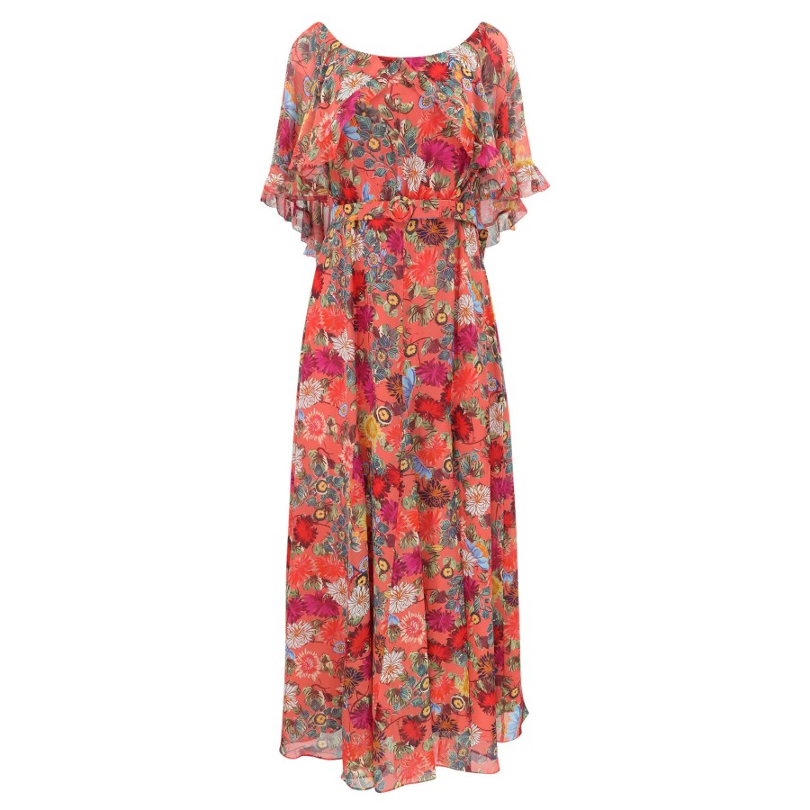 Clothing Saloni | Tiana Dress Coral