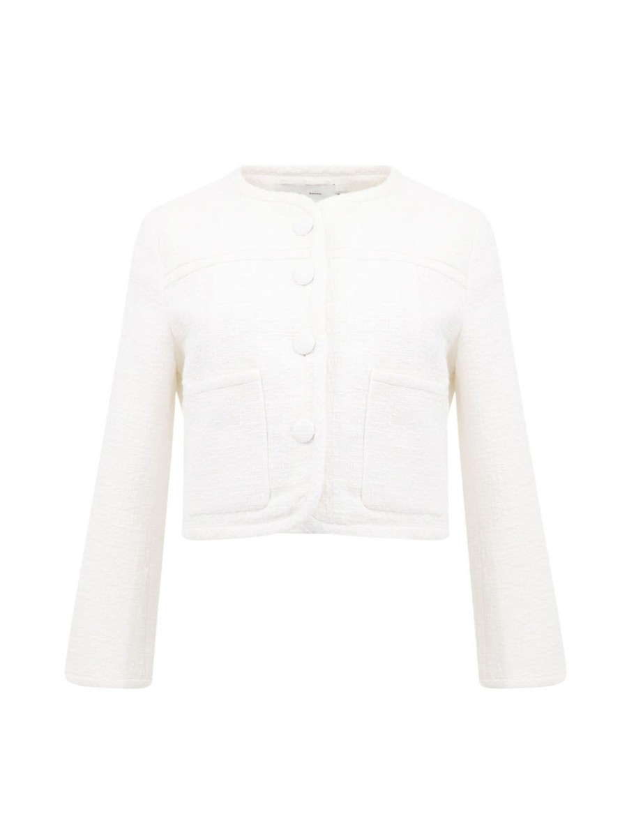 Clothing Proenza Schouler White Label | Tweed Cropped Jacket Off White