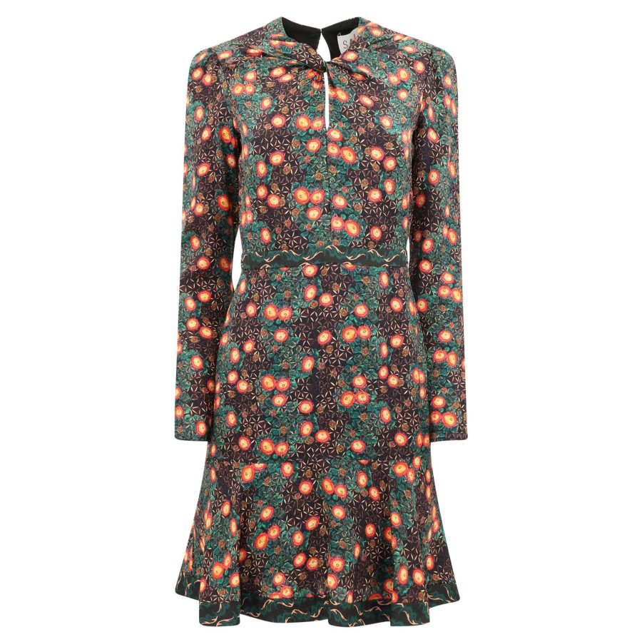Clothing Saloni | Claudia Short Dress Akina Onyx