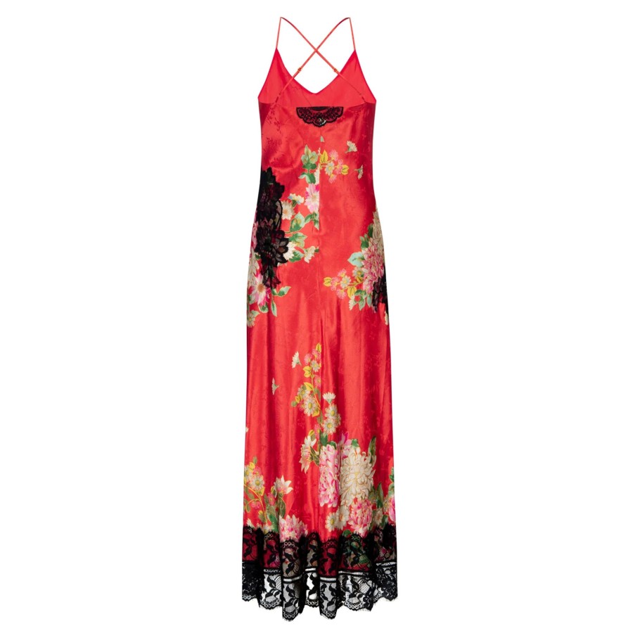 Clothing Le Superbe | Superbe Lace Slip Dress Red