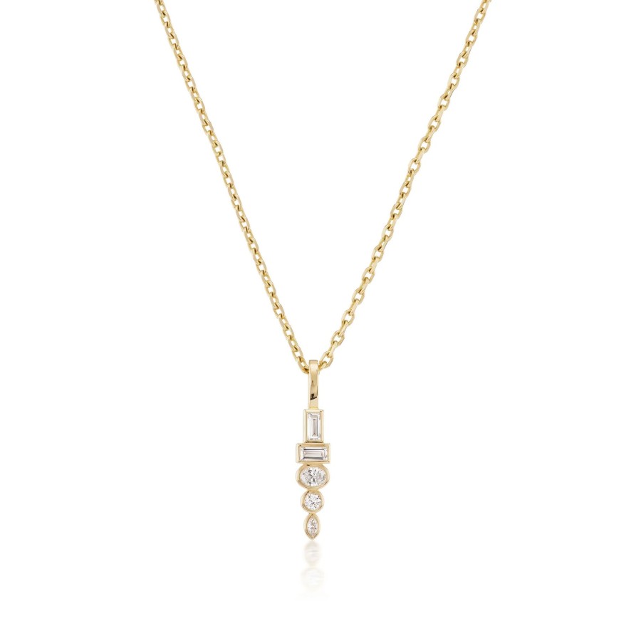 Jewelry Sorellina | Monroe Totem Pendant Necklace White Diamond