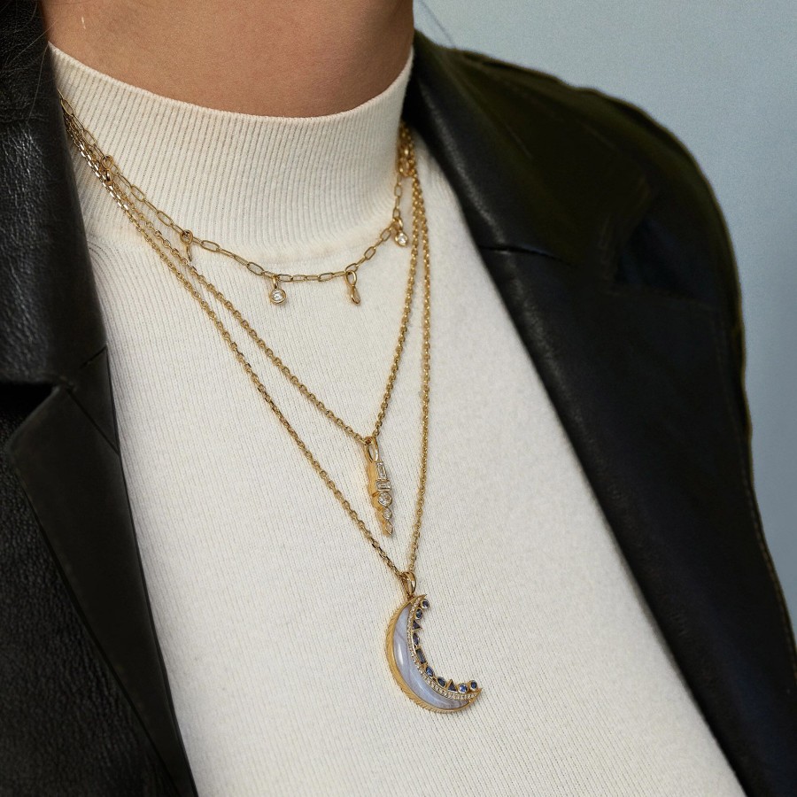 Jewelry Sorellina | Monroe Totem Pendant Necklace White Diamond