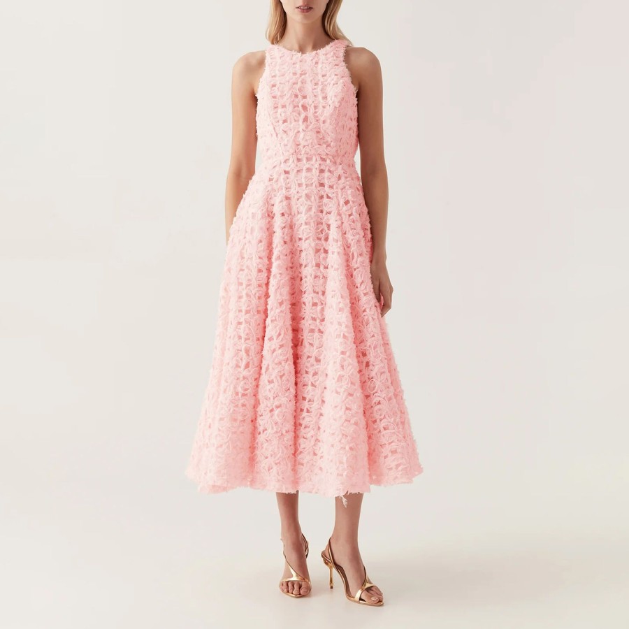 Clothing Aje | Quintette Backless Midi Dress Soft Pink