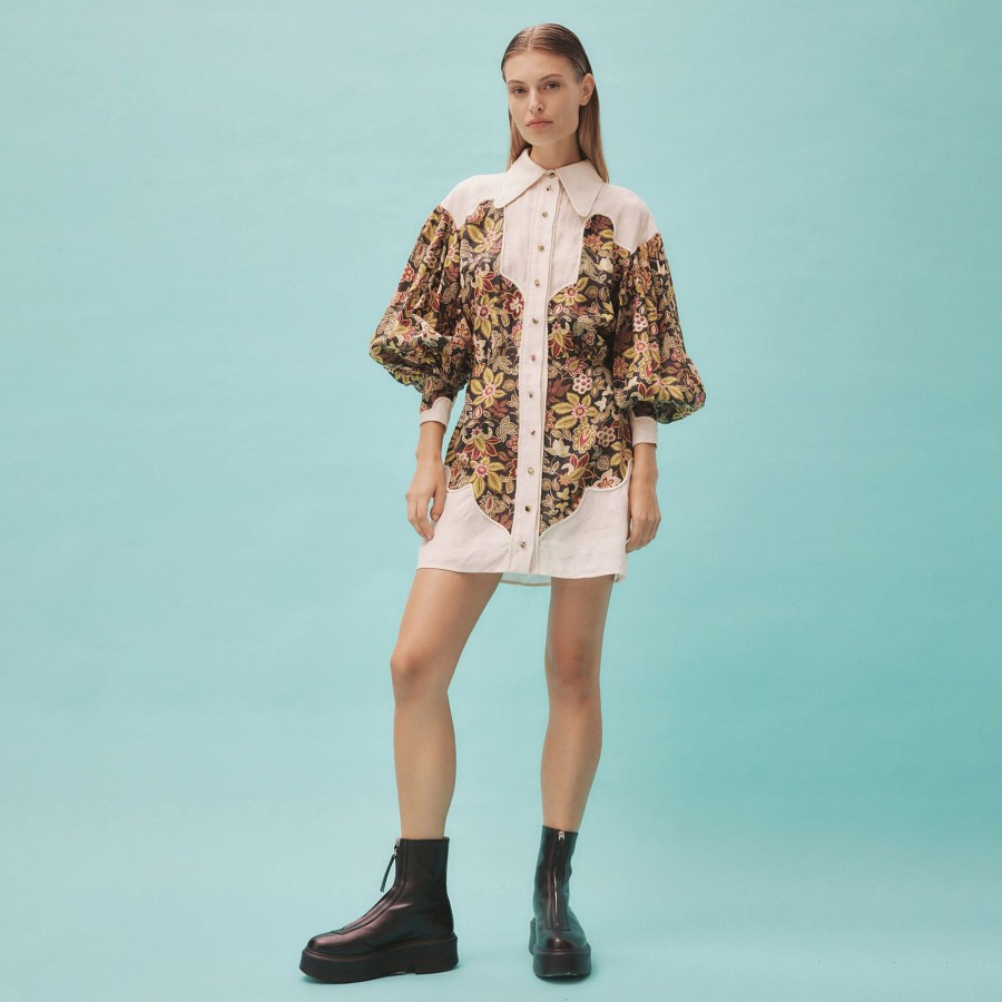 Clothing Alemais | Isabella Panel Mini Dress Black