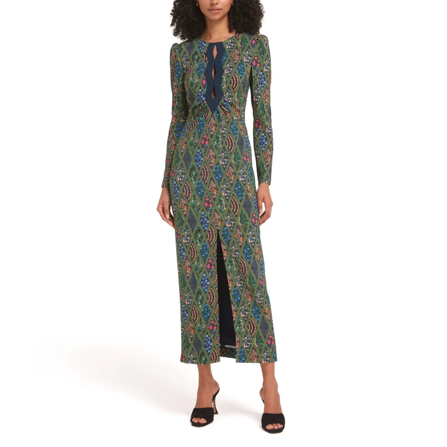 Clothing Saloni | Jinx C Dress Labyrinth Navy