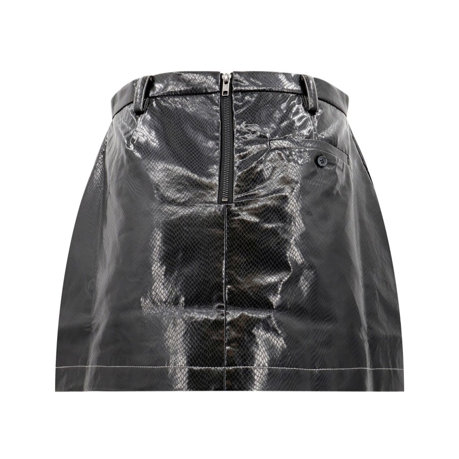 Clothing Baum Und Pferdgarten | Scyler Vegan Leather Mini Skirt Black