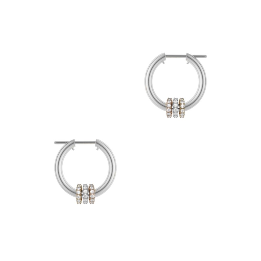 Jewelry Spinelli Kilcollin | Ara Mix Pave Earrings Mixed Metal