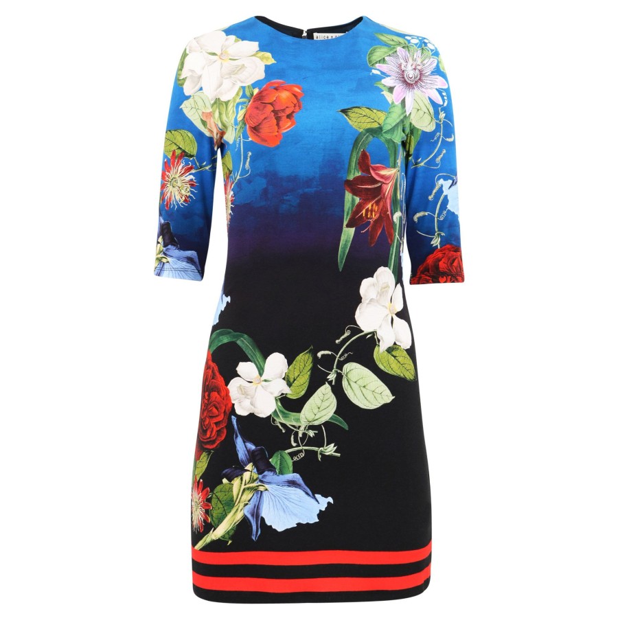 Clothing Alice + Olivia | Delora Fitted Mini Dress Lunch Date