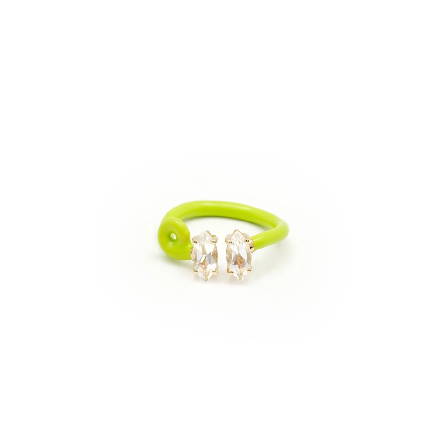 Jewelry Bea Bongiasca | Double B Vine Ring Lime Green