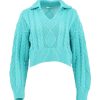 Clothing Sablyn | Collard Braided Pullover Sweater Viv