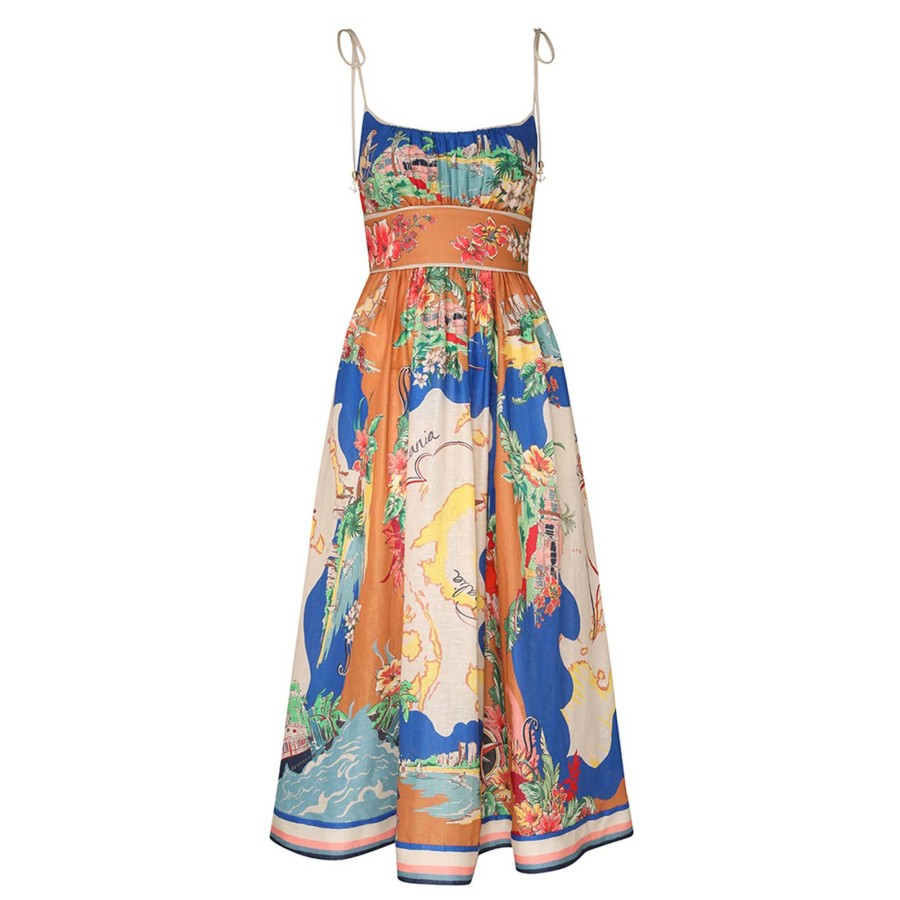 Clothing Zimmermann | Alight Picnic Dress Nautical Map