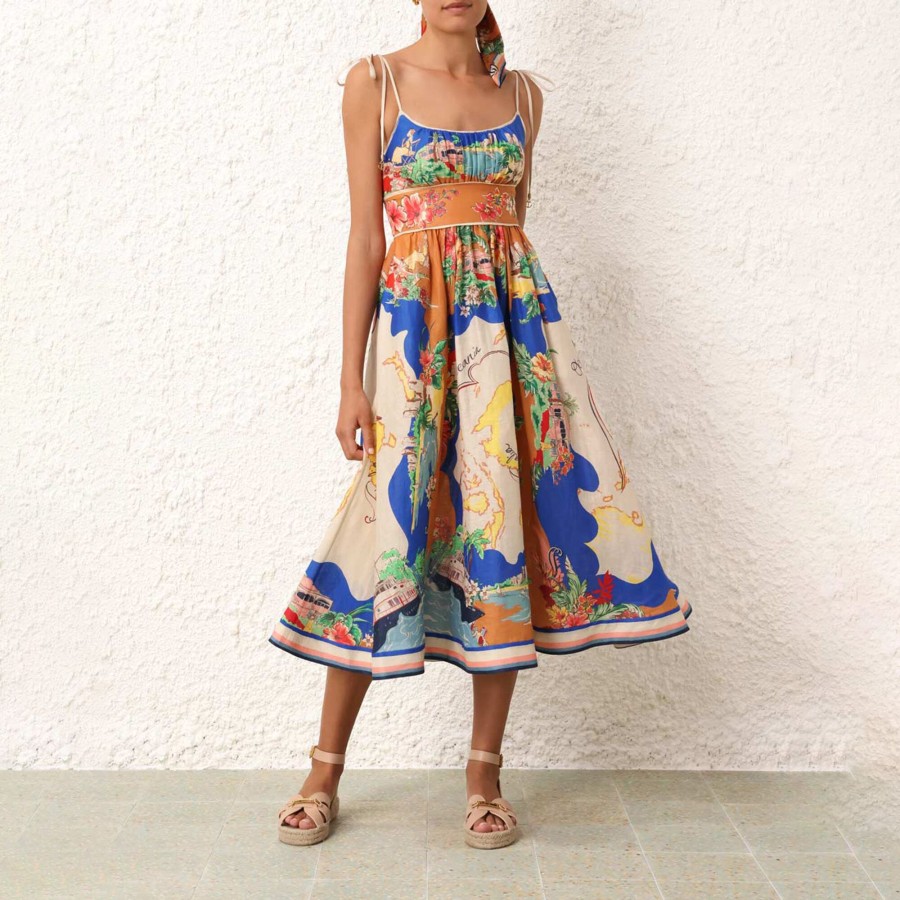 Clothing Zimmermann | Alight Picnic Dress Nautical Map