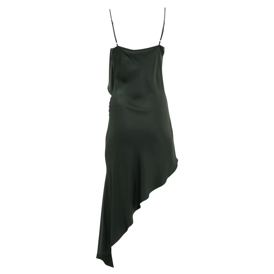Clothing Amanda Uprichard | Morales Silk Dress Black Forest