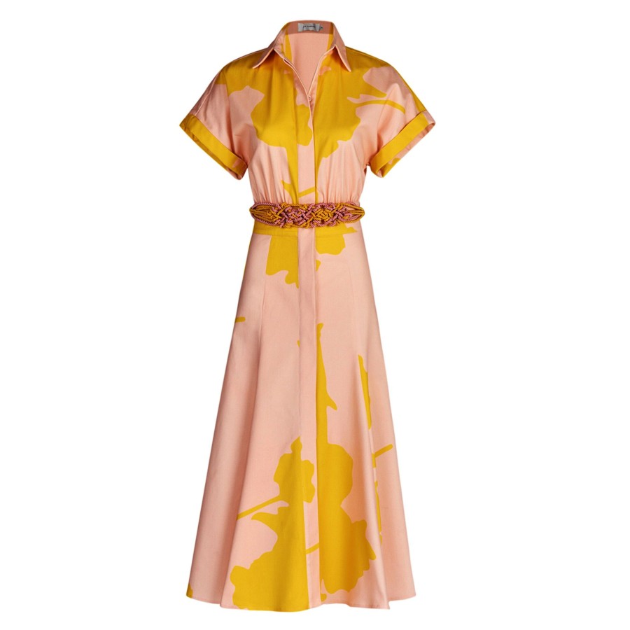 Clothing Silvia Tcherassi | Noor Dress Yellow/Nude Floral