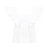 Clothing Ganni | Cotton Poplin Ruffle Blouse Brightwh