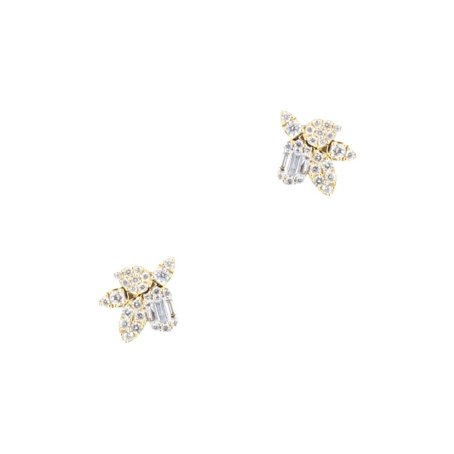 Jewelry Kastel Designs | Callie Lotus Diamond Studs .48Cts
