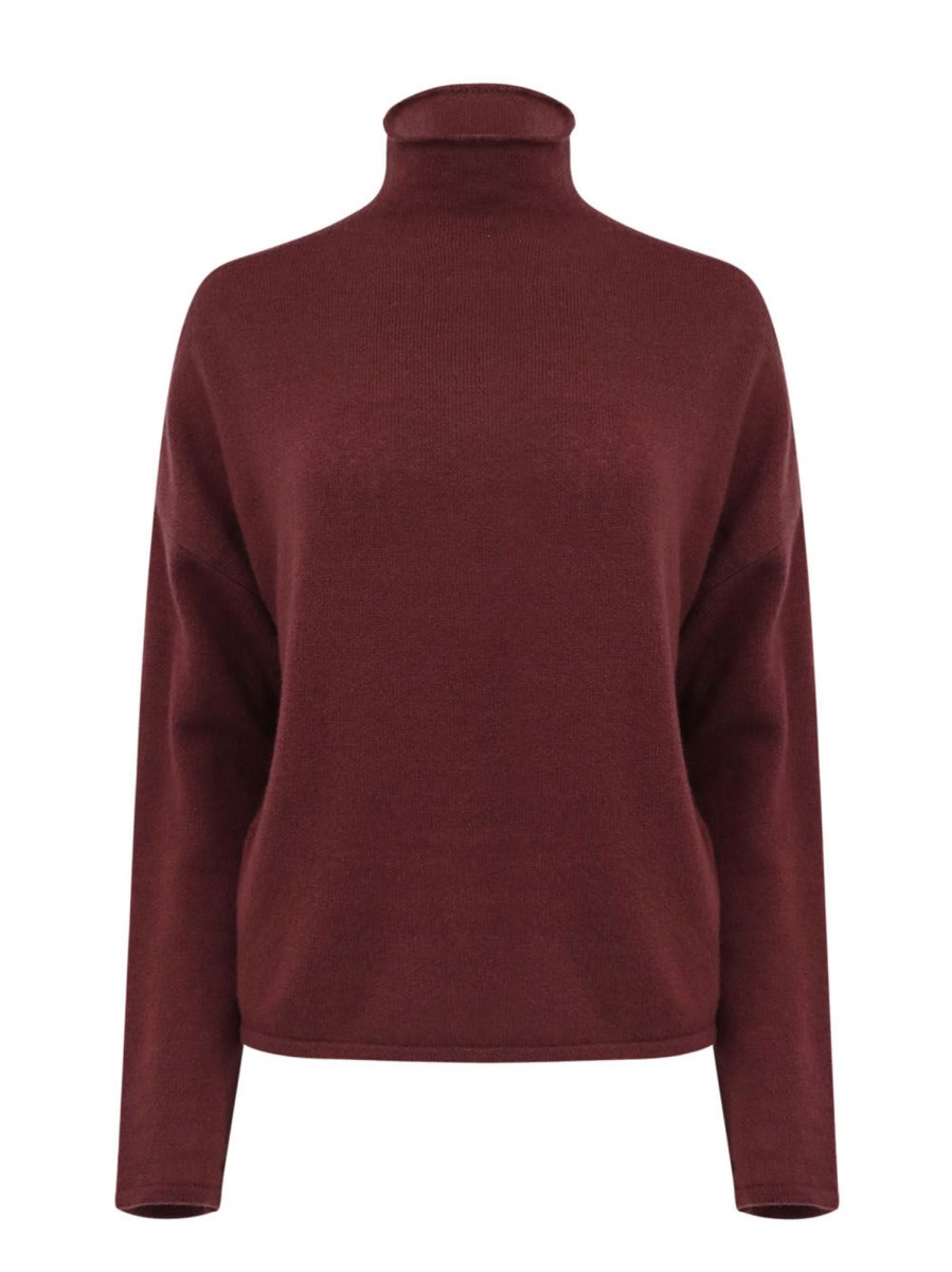 Clothing LaPointe | Airy Cashmere Pullover Merlot