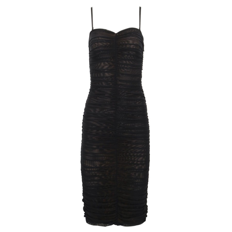 Clothing L'Agence | Caprice Strapless Midi Dress Black