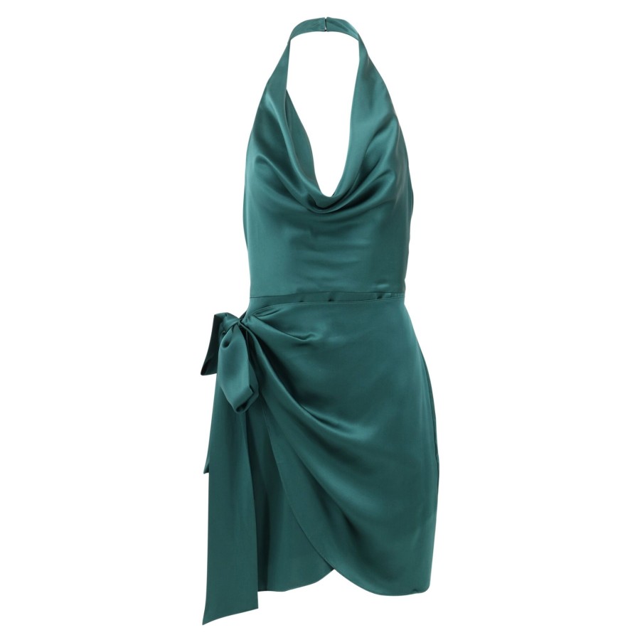 Clothing Amanda Uprichard | Martine Silk Dress Conifer