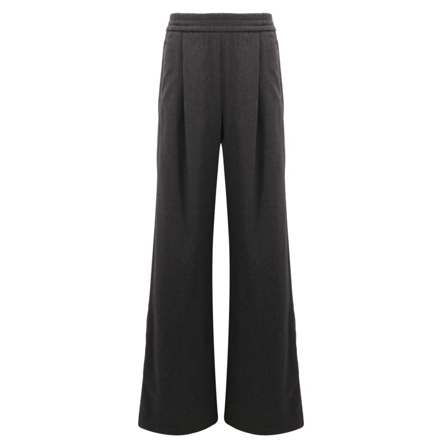 Clothing Odeeh | Stretch Flannel Wide Pant Basalt