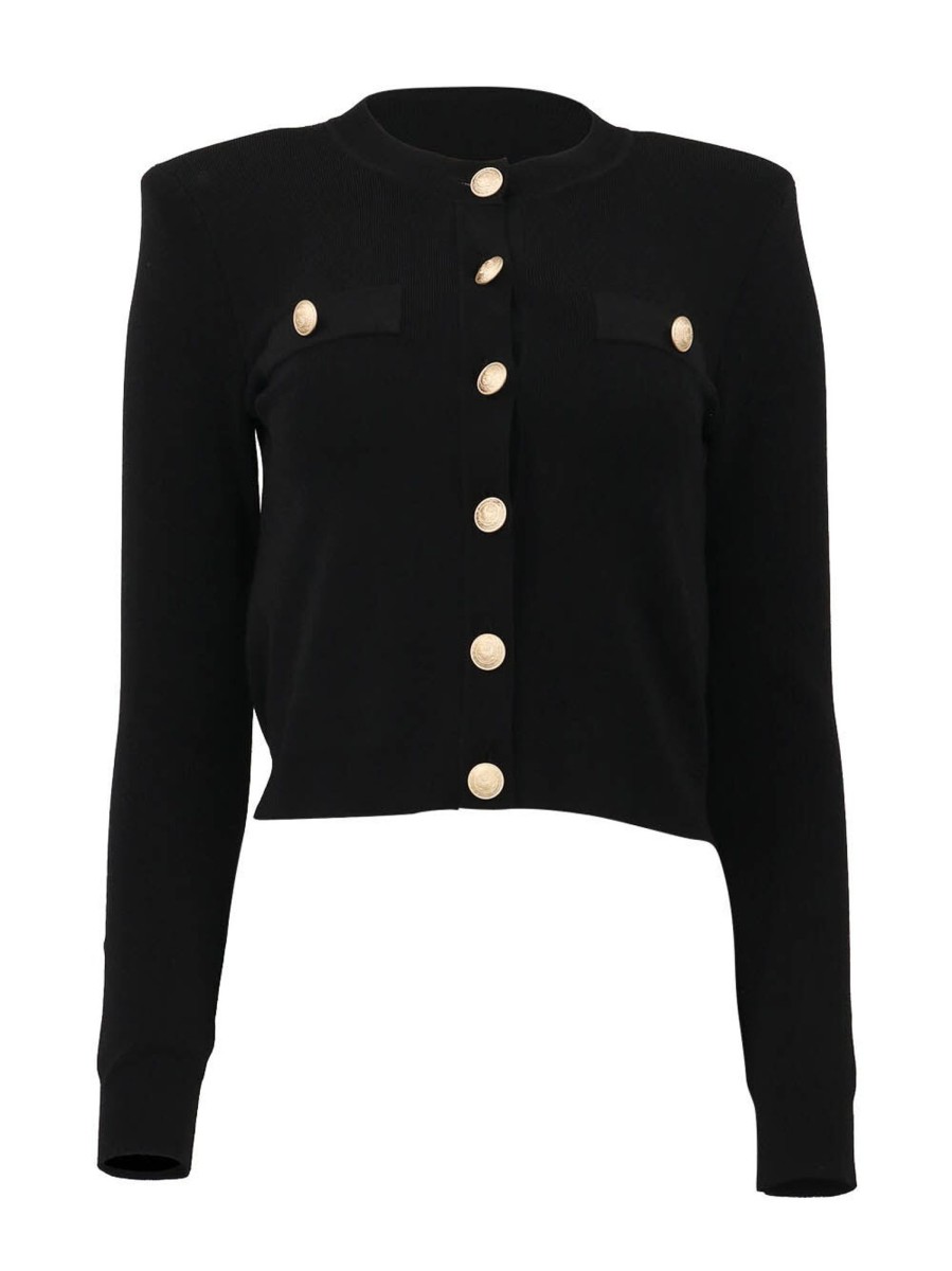 Clothing L'Agence | Toulouse Crop Cardigan Black