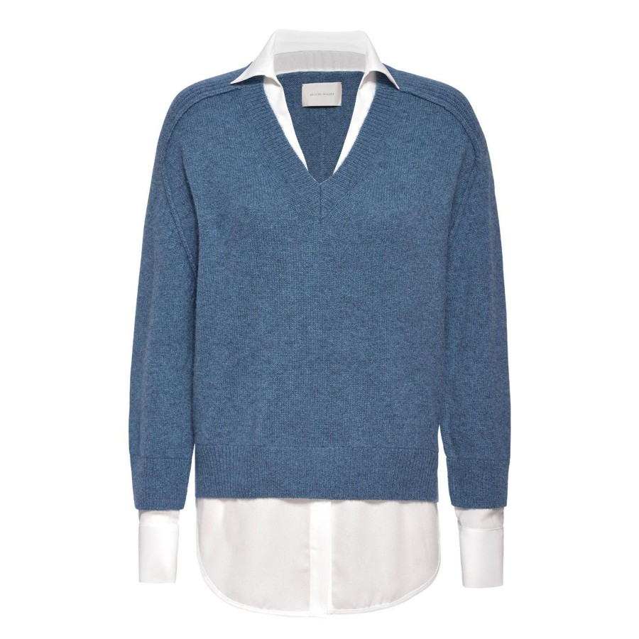 Clothing Brochu Walker | The Looker Layered V-Neck Sweater Laguna