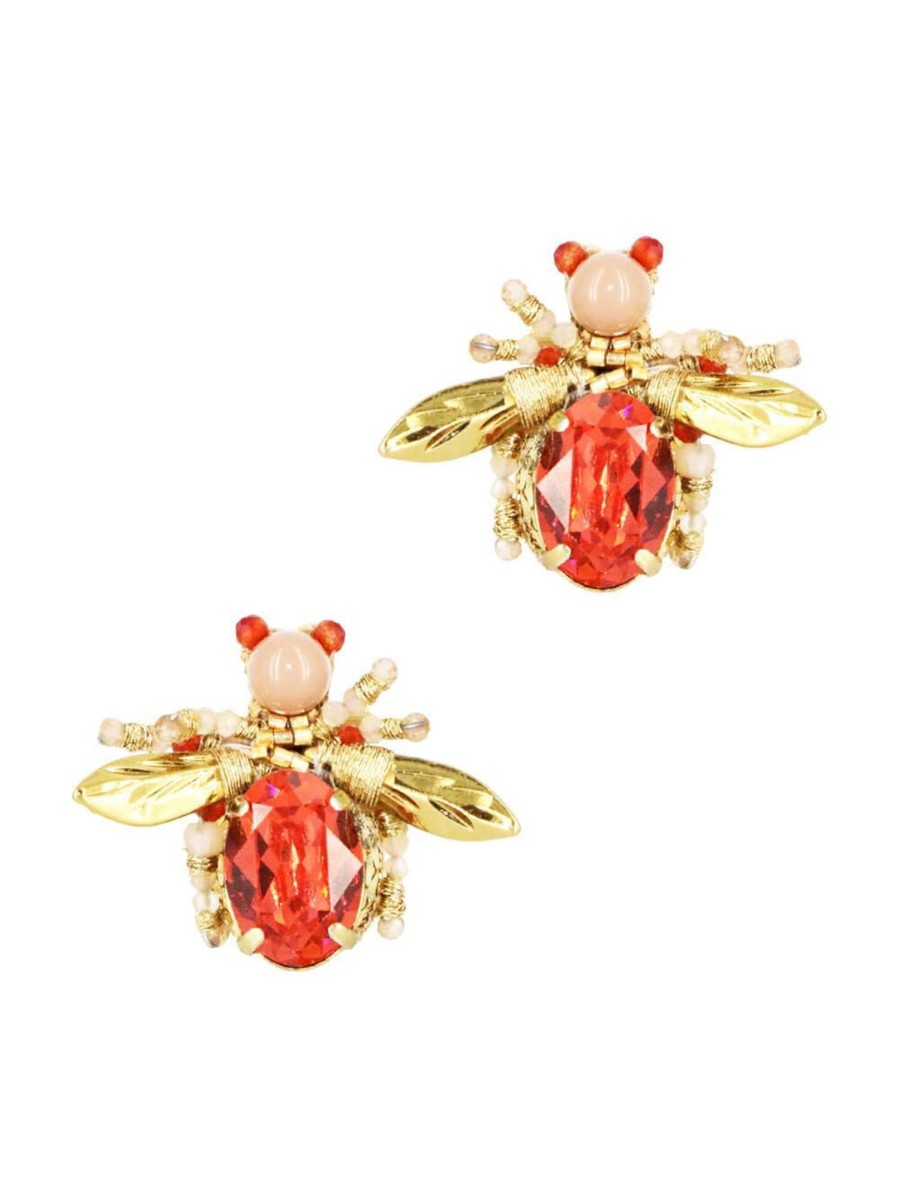 Jewelry Deepa Gurnani | Firefly Earrings Rose