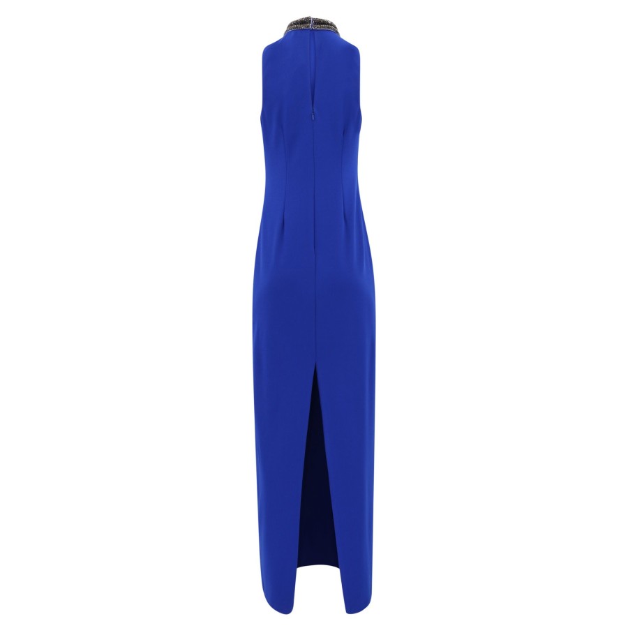 Clothing Emily Shalant | Beaded Neck Gown Royal