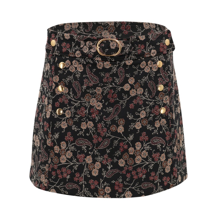 Clothing Derek Lam 10 Crosby | Hester Printed Mini Skort Black Multi